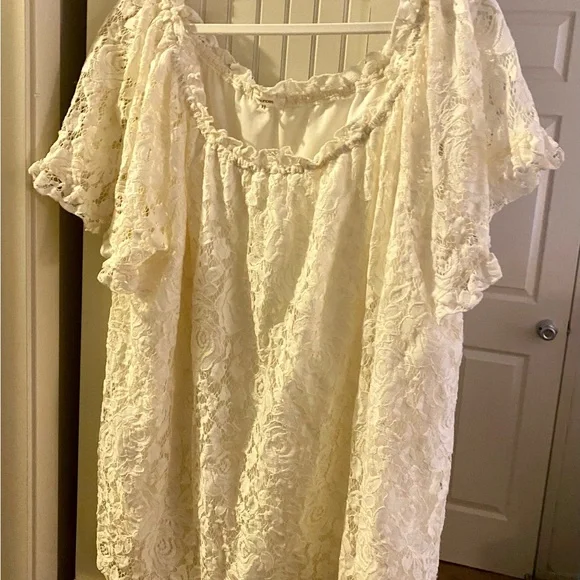 Maurice’s Off the Shoulder Lace Top in Cream - Picture 2 of 6